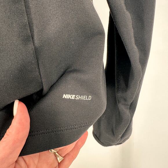 Nike Shield Running Black Full Zip Up Jacket Size Large - Picture 7 of 10
